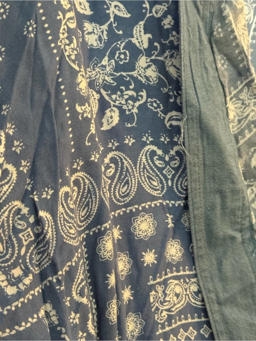Cato Blue Paisley Open-Front Kimono